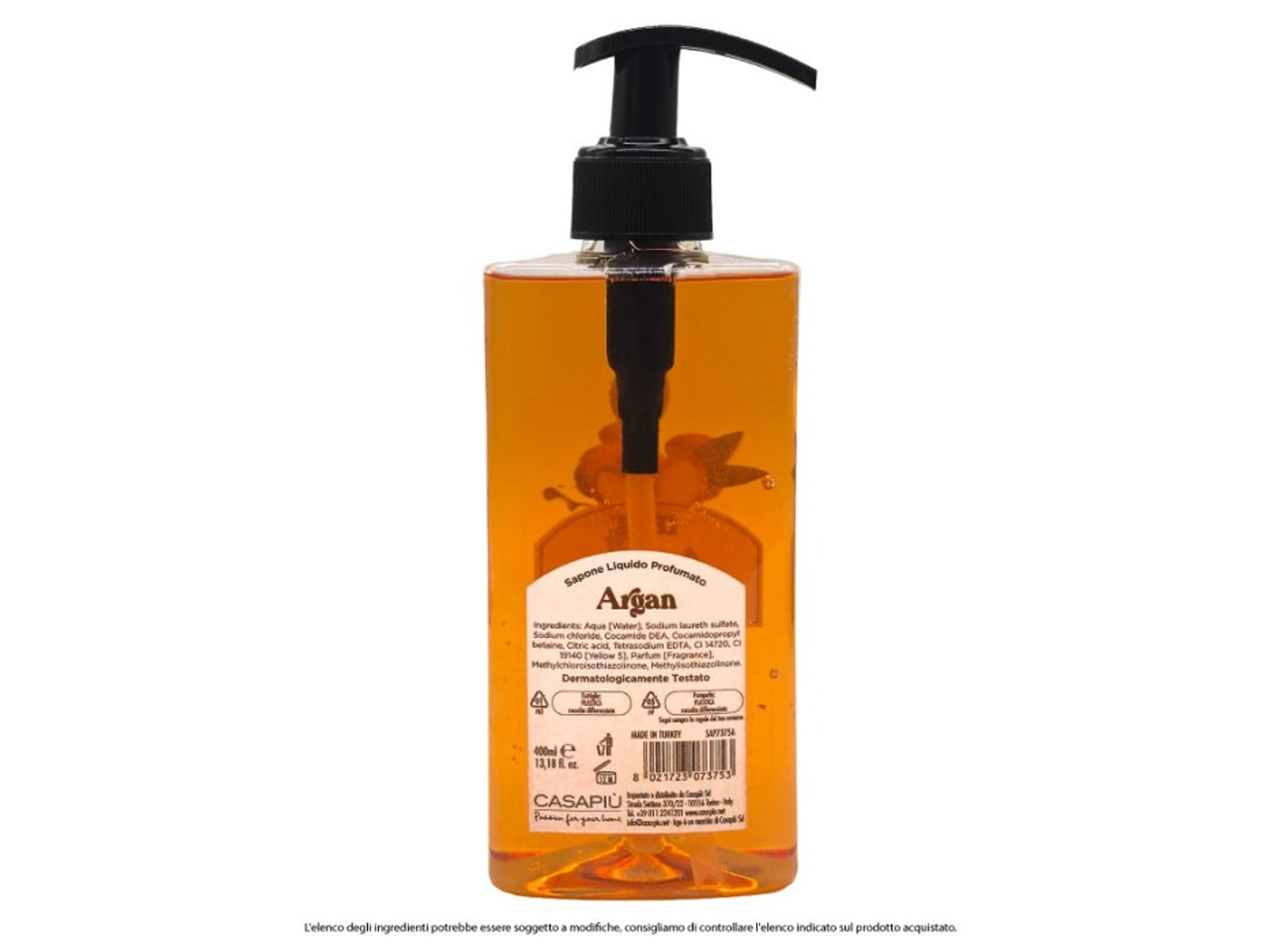 Irge beauty sapone liquido argan 400ml