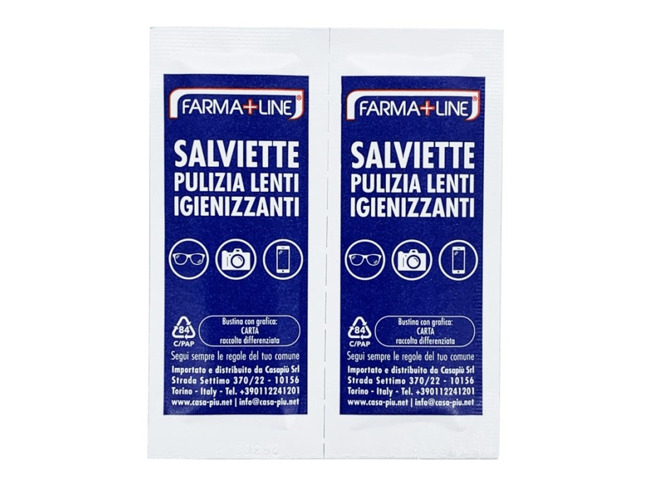 Salviette occhiali farmaline set da 20 salviette