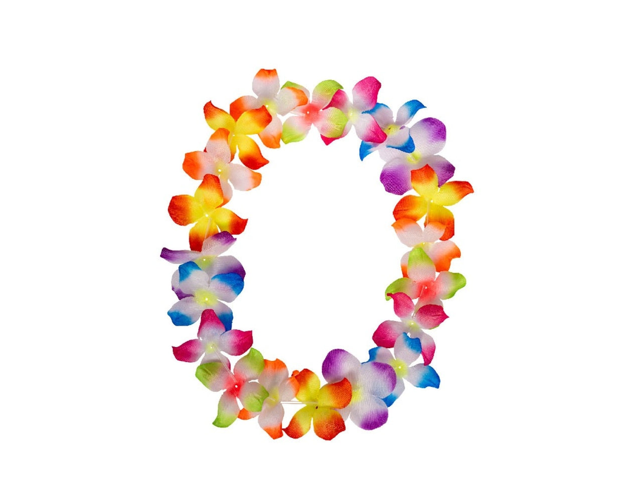 Collana hawaii multicolor con cavallotto