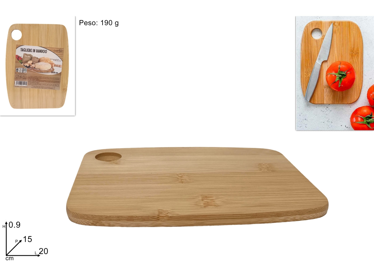 Tagliere bamboo 20x15cm