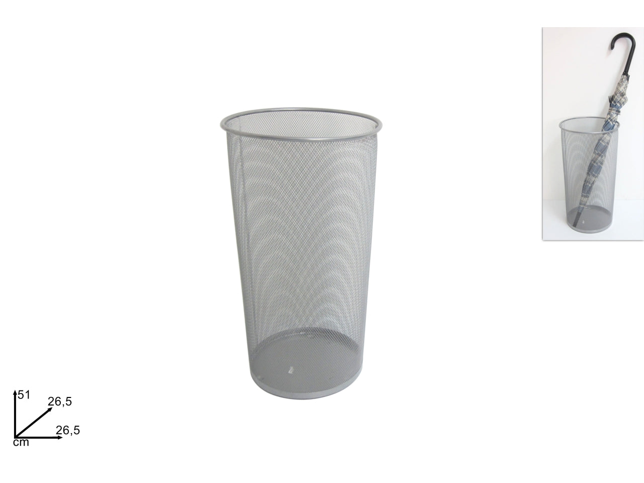 Porta ombrelli retinato 51cm silver