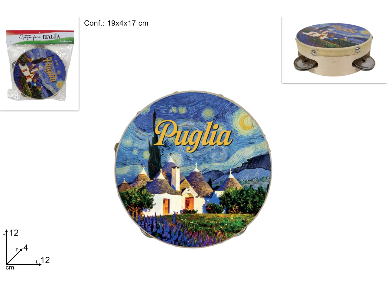 Tamburello 12cm Puglia