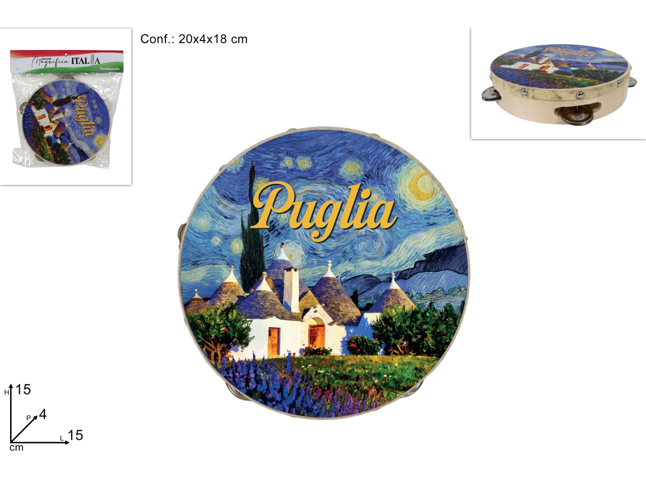 Tamburello 15cm Puglia
