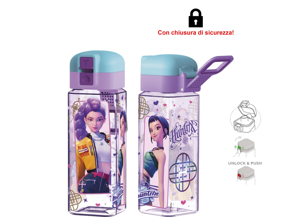 K-Pop borraccia ecozen square con chiusura safety lock da 550ml