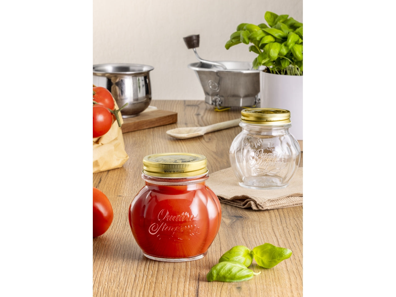 Quattro stagioni vaso vetro Pomodoro 40cl con tappo