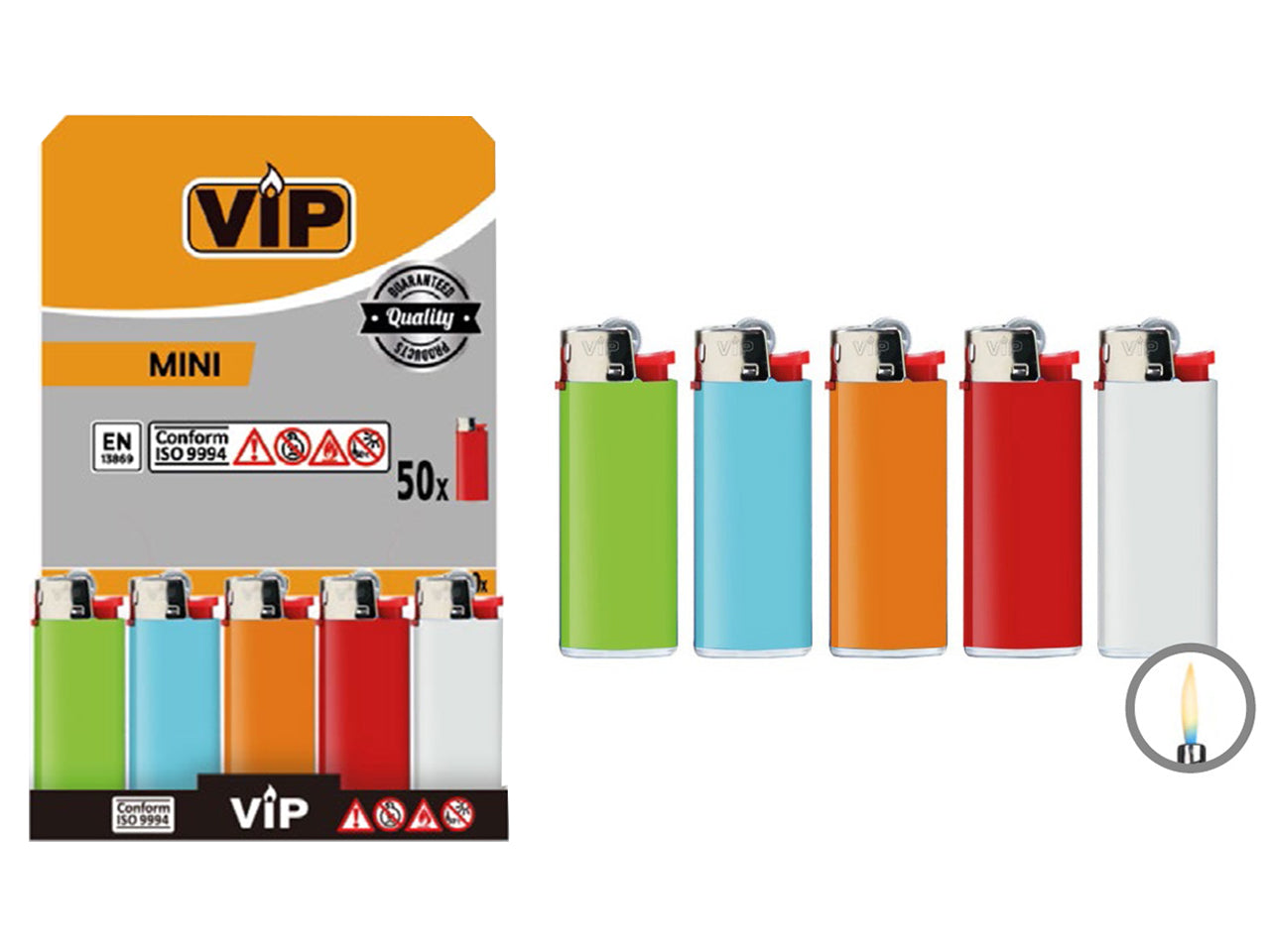 Accendino vip mini set da 50 accendini