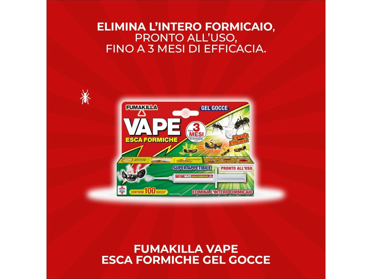 Vape esca formiche gel, siringa da 5gr