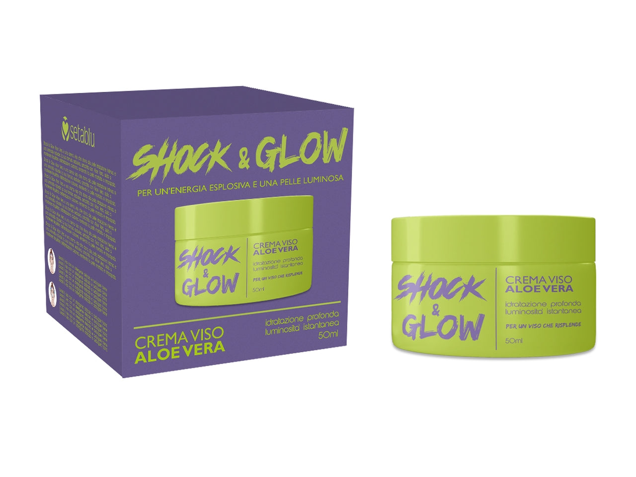 Crema viso aloe vera 50ml shock&glow