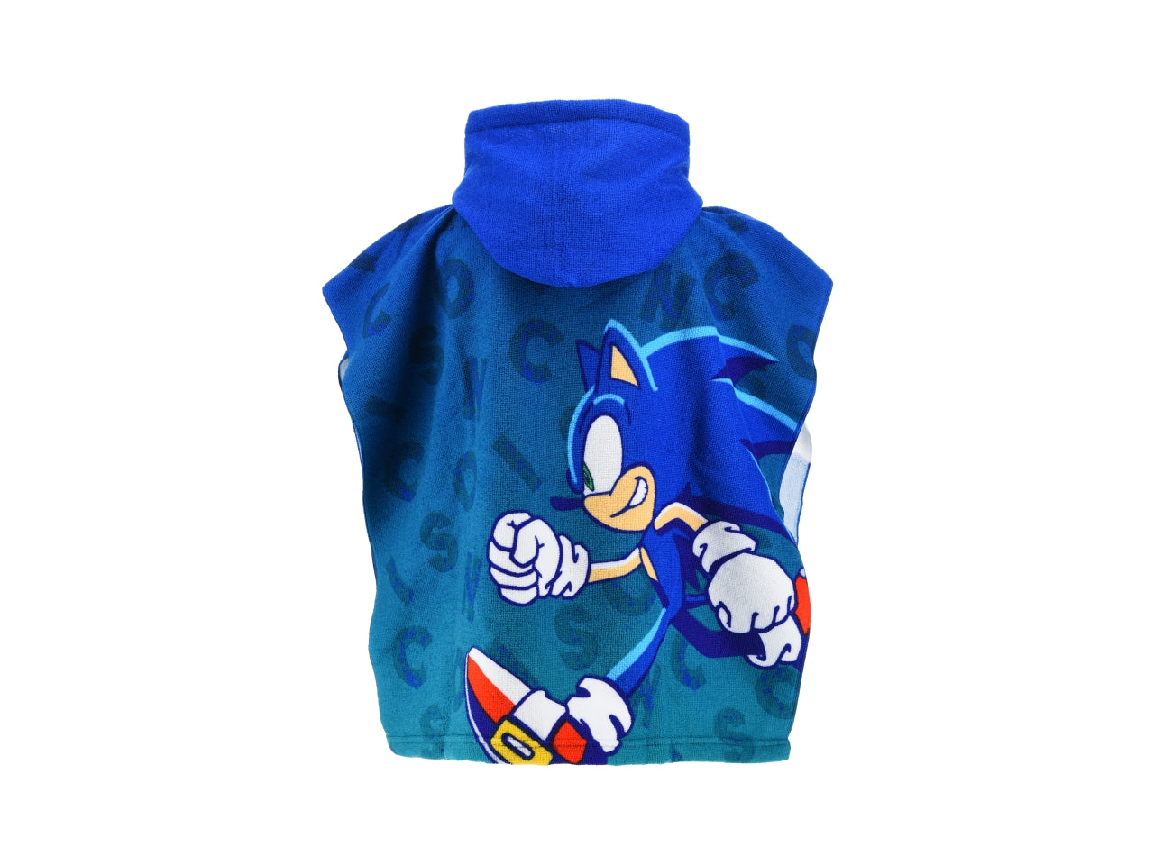 Sonic modern asciugamano poncho blu