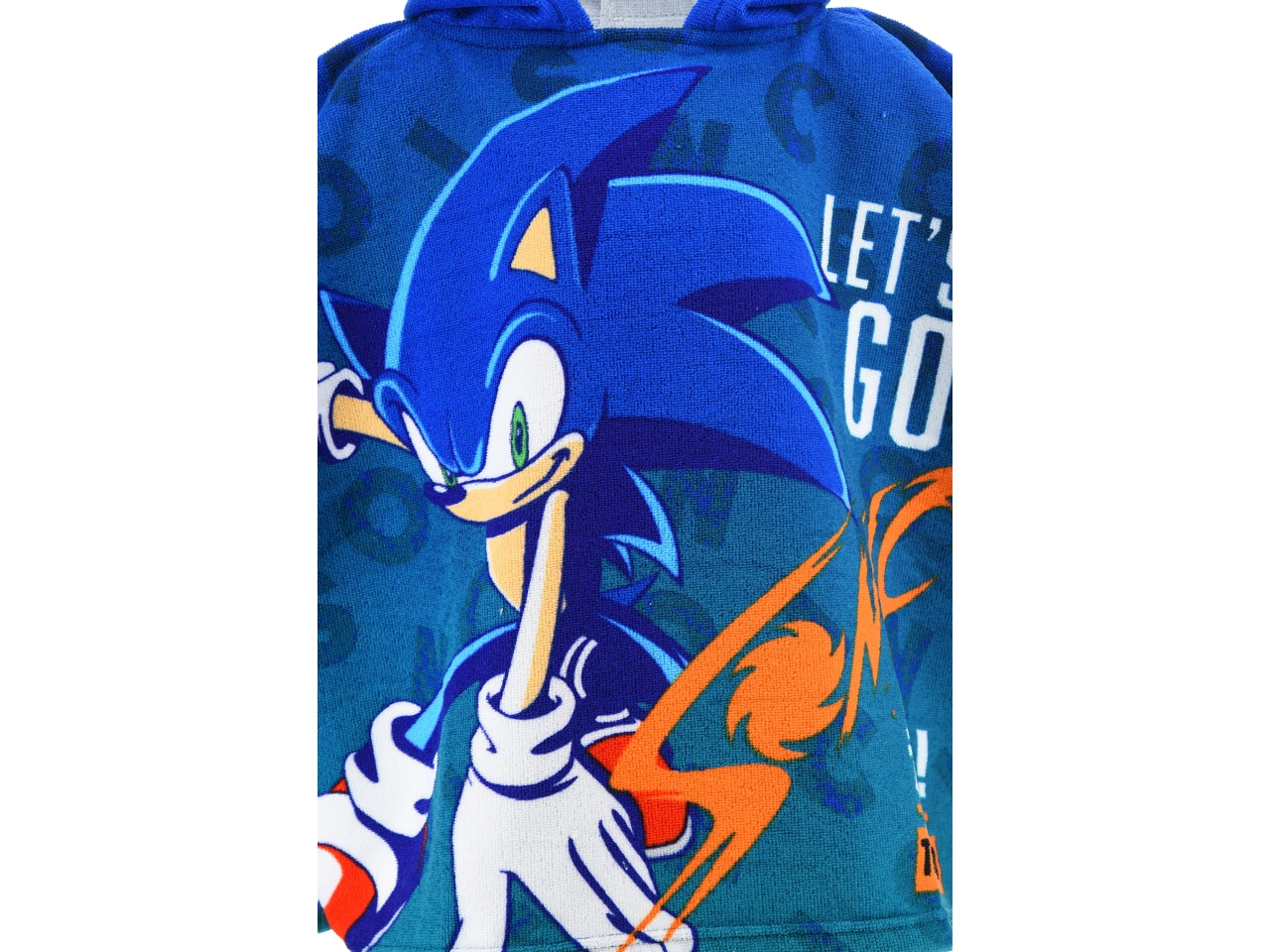 Sonic modern asciugamano poncho blu