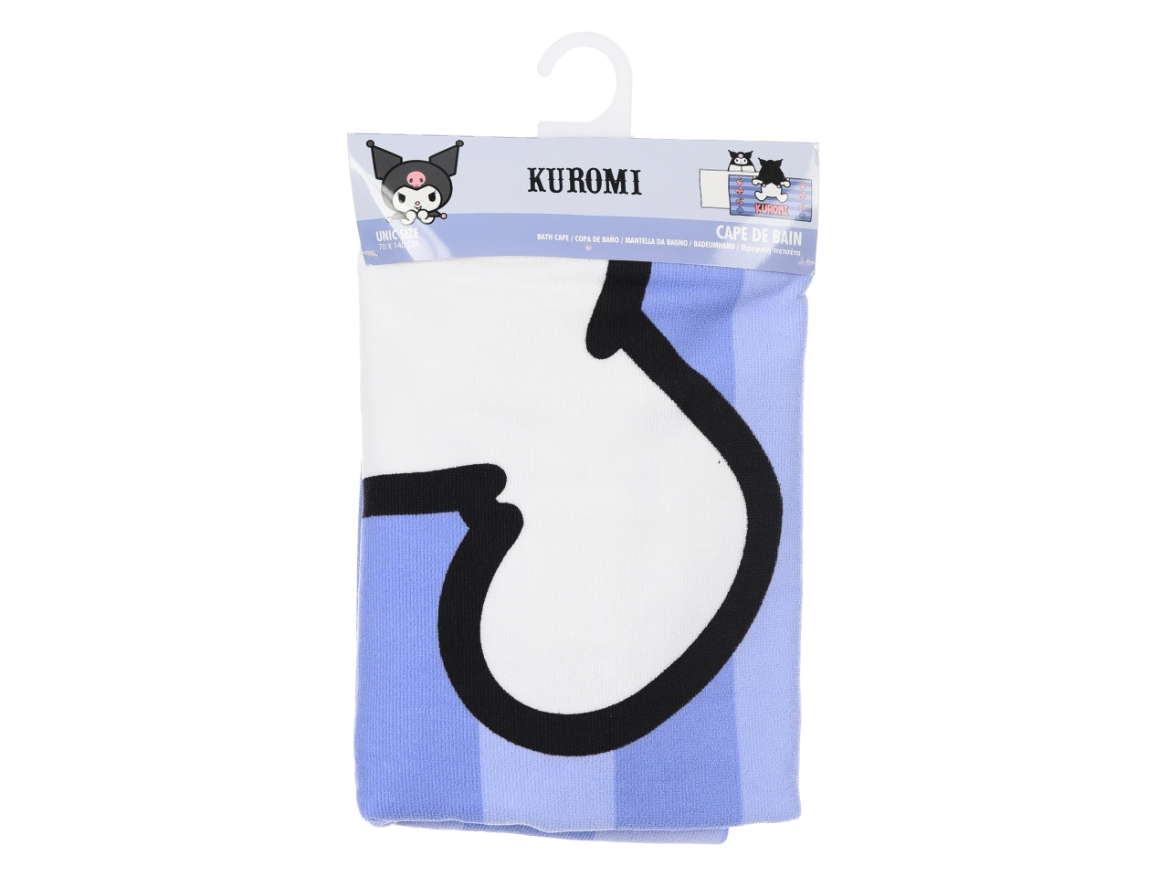 Kuromi telo mare con cappuccio viola