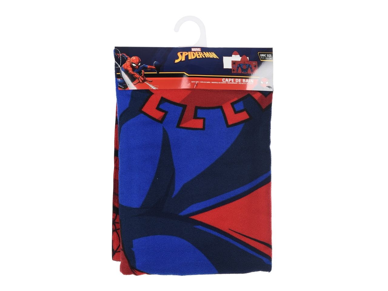 Spiderman telo mare con cappuccio rosso $