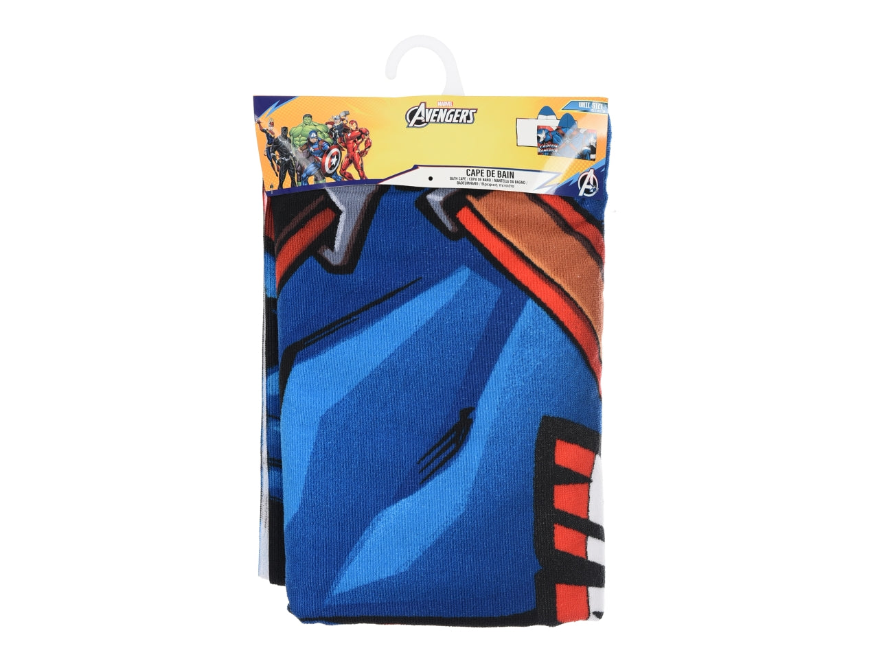 Avengers classic telo mare con cappuccio blu