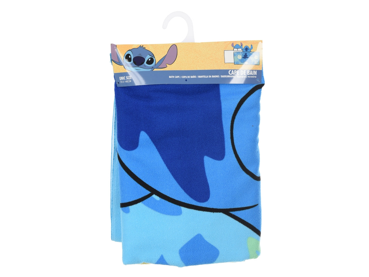 Lilo e Stitch telo mare con cappuccio blu