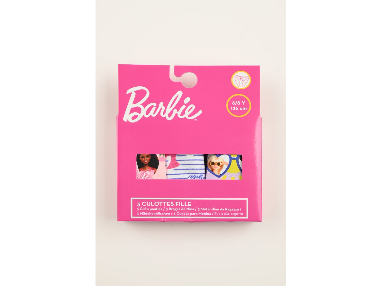 Barbie mutandine in box da 3 pezzi, taglia 9/10anni