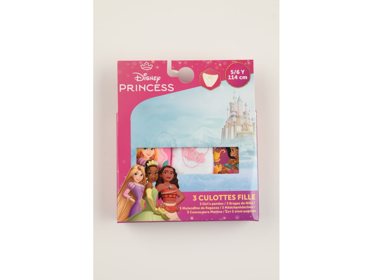 Princesse mutandine in box da 3 pezzi, taglia 6/8anni