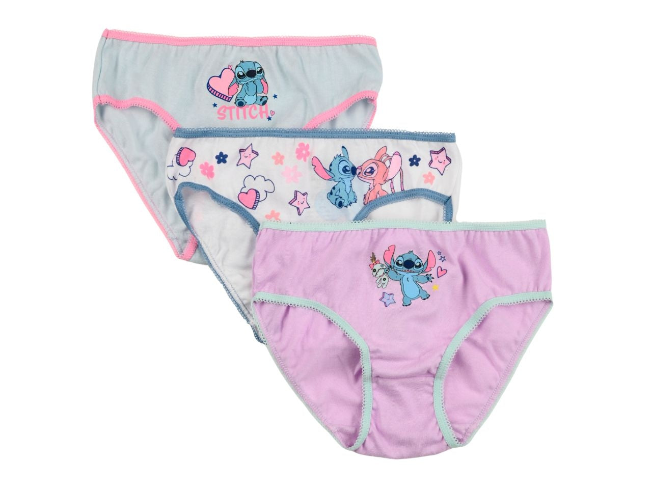 Lilo e stitch mutandine in box da 3 pezzi, taglia 3/4anni