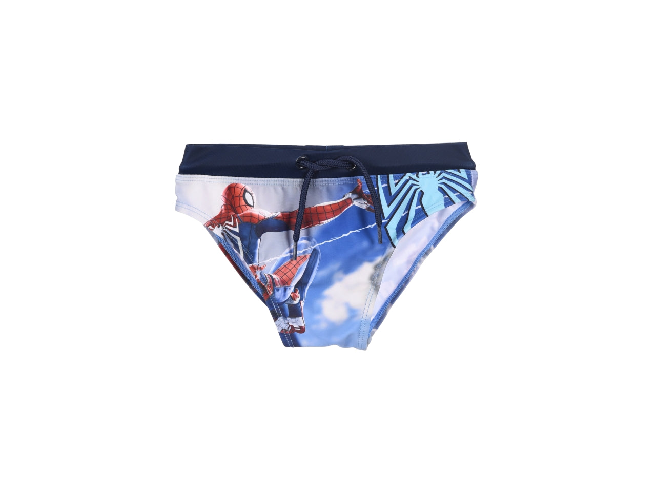 Spiderman costume mare slip taglie dalla 3 alla 8 anni colore navy