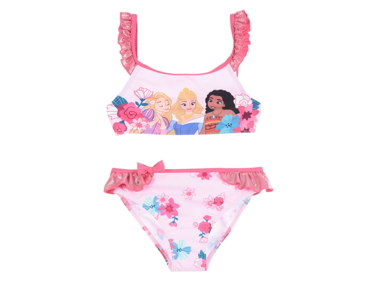 Principesse costume mare bikini taglie dalla 3 alla 8 anni  fucsia