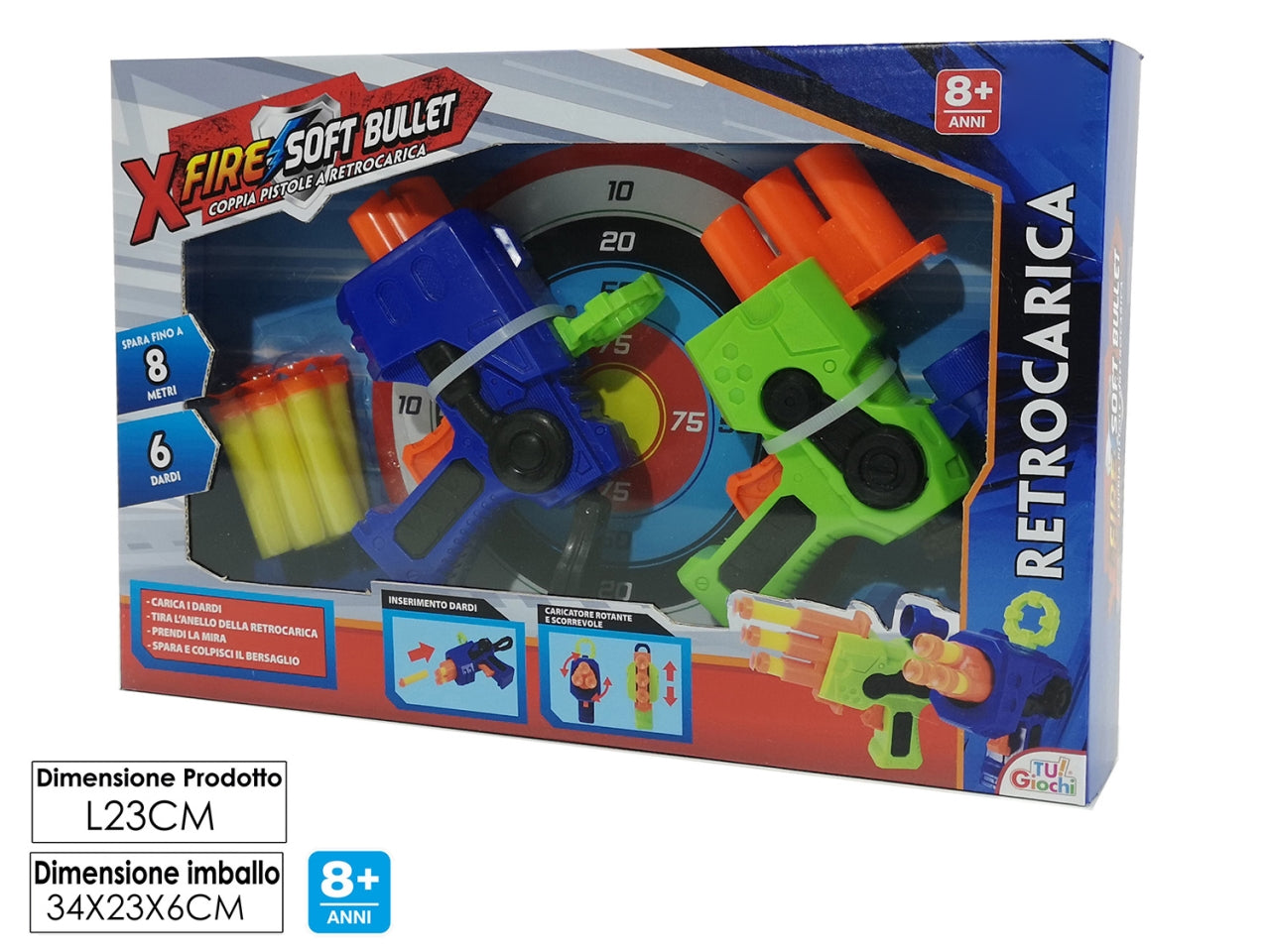 Pistola x-fire set 2 con 6 proietti