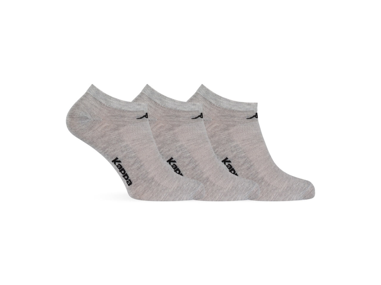 Calza fantasmino da uomo maglia jersey e traforo in cotone set da 3 paia grigio chiaro tg 43/46