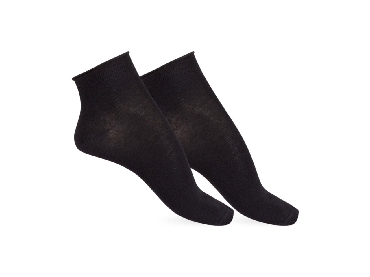 Minicalza da donna maglia jersey in cotoneset da 2 paia nero tg 36/40