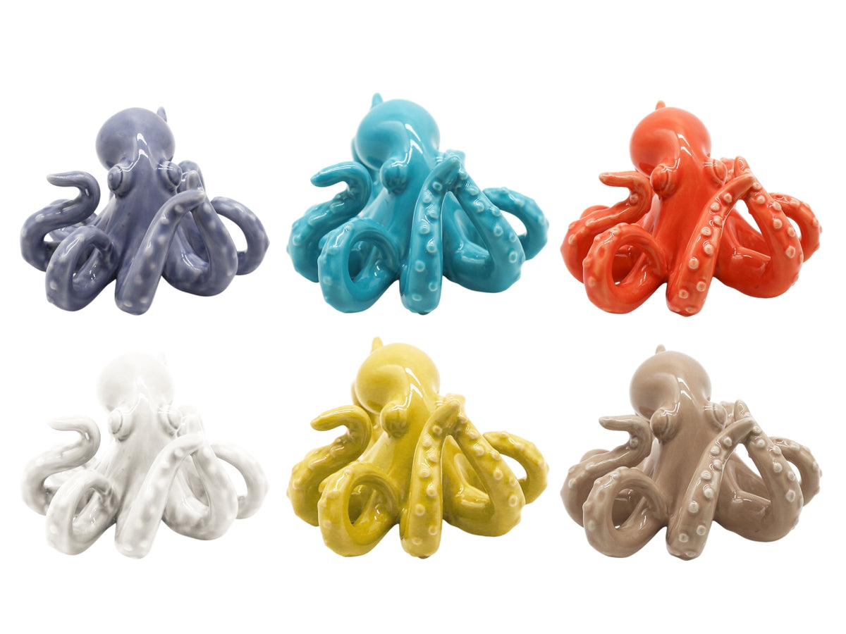 Polpo da appoggio 11x9x6cm 6 colori assortiti