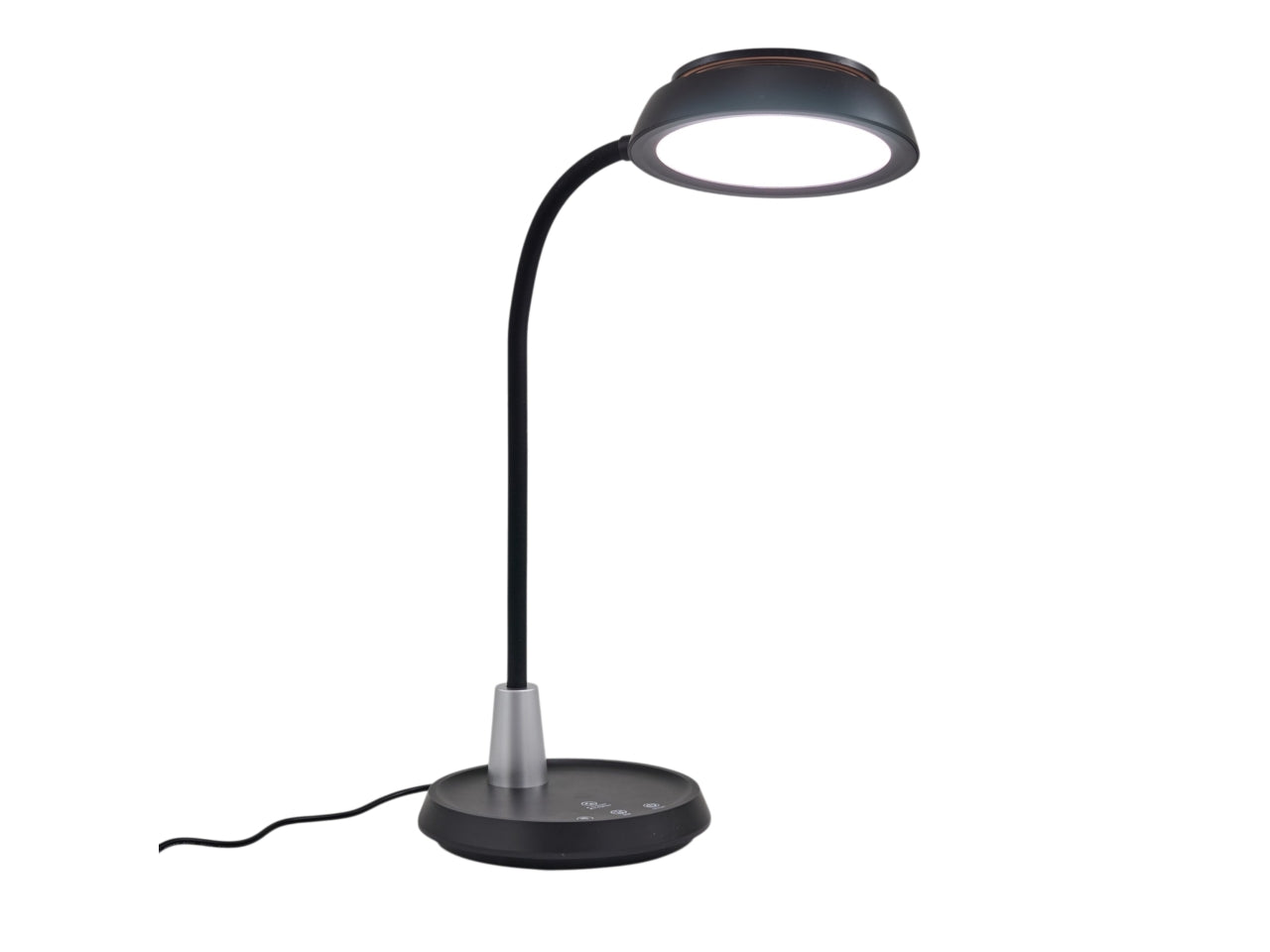Lampada led da tavolo Double Circle nera