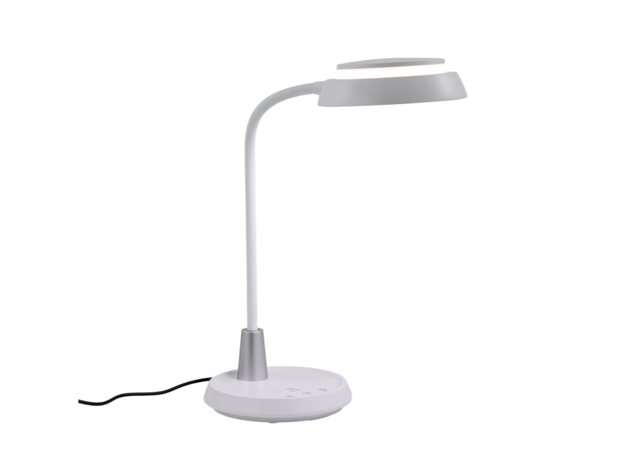 Lampada led da tavolo Double Circle bianca