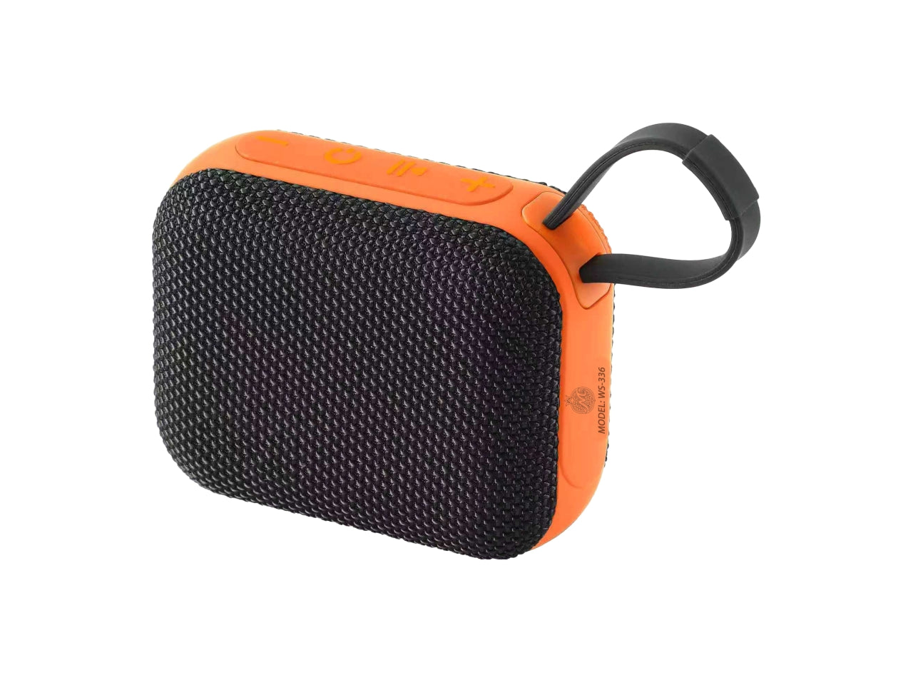 Rectangle speaker fm 10x8,2cm nero/arancio