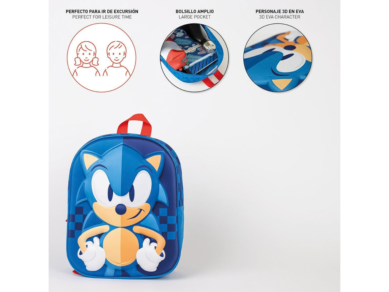 Zaino asilo 3D Sonic