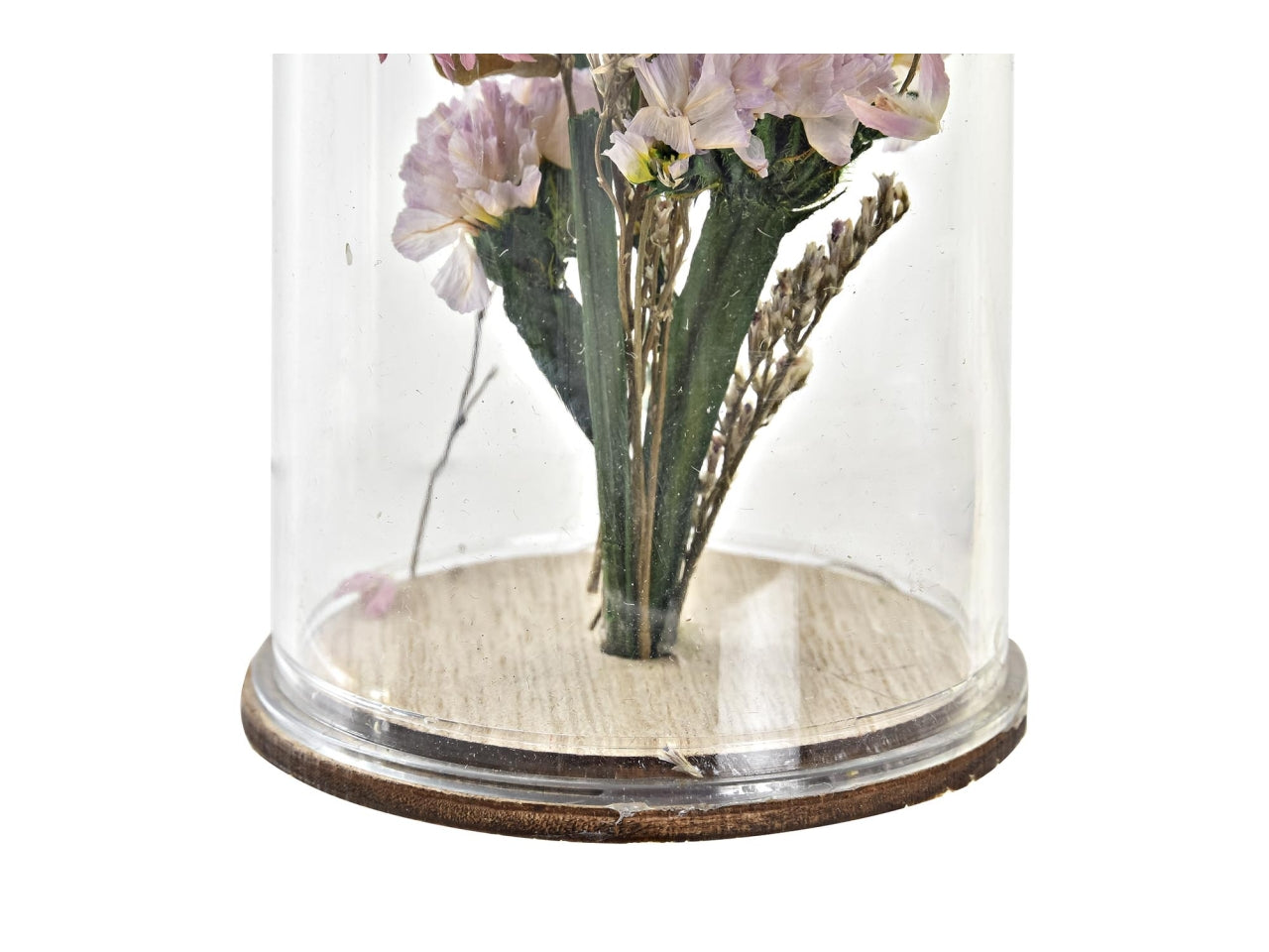 Decorazione fiore secco cristallo 6x6x9cm in 2 assortimenti