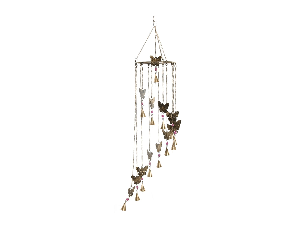Ciondolo collanina ferro 20x20x95cm farfalle