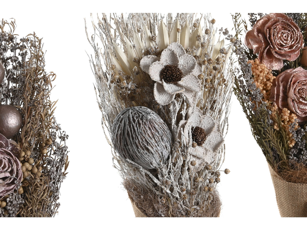 Mazzo fiore secco iuta 25x25x50cm in 3 assortimenti