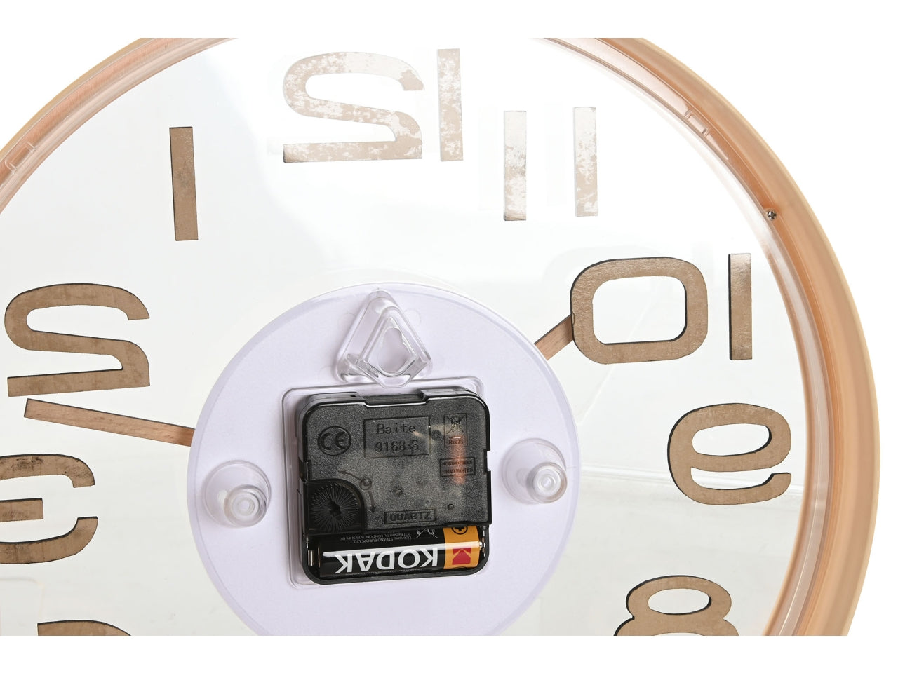 Orologio parete pvc 30x4,7x30cm simil legno in 2 assortimenti