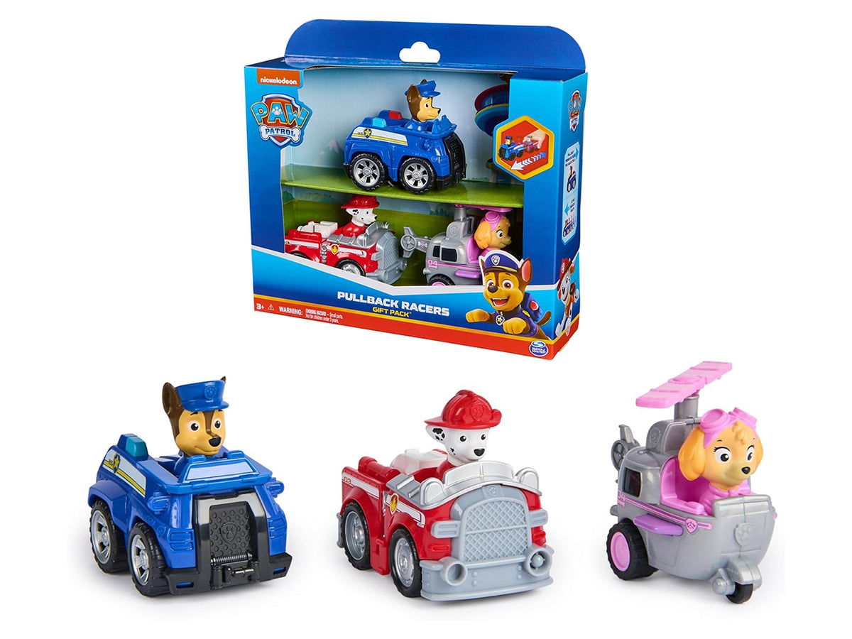 Paw patrol 3 veicoli pull bach