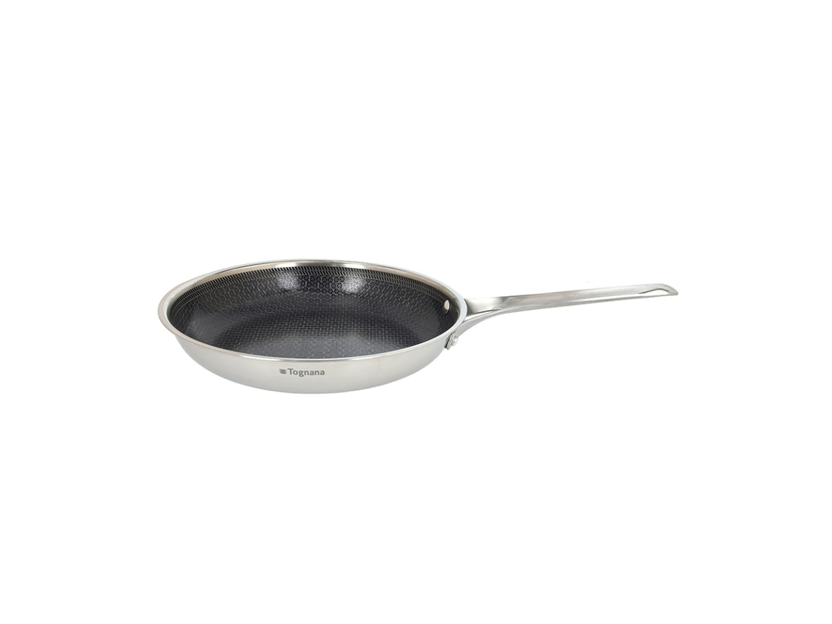 Iconiqa padella in acciaio inox 24cm con manico, adatta per tutti i piani cottura