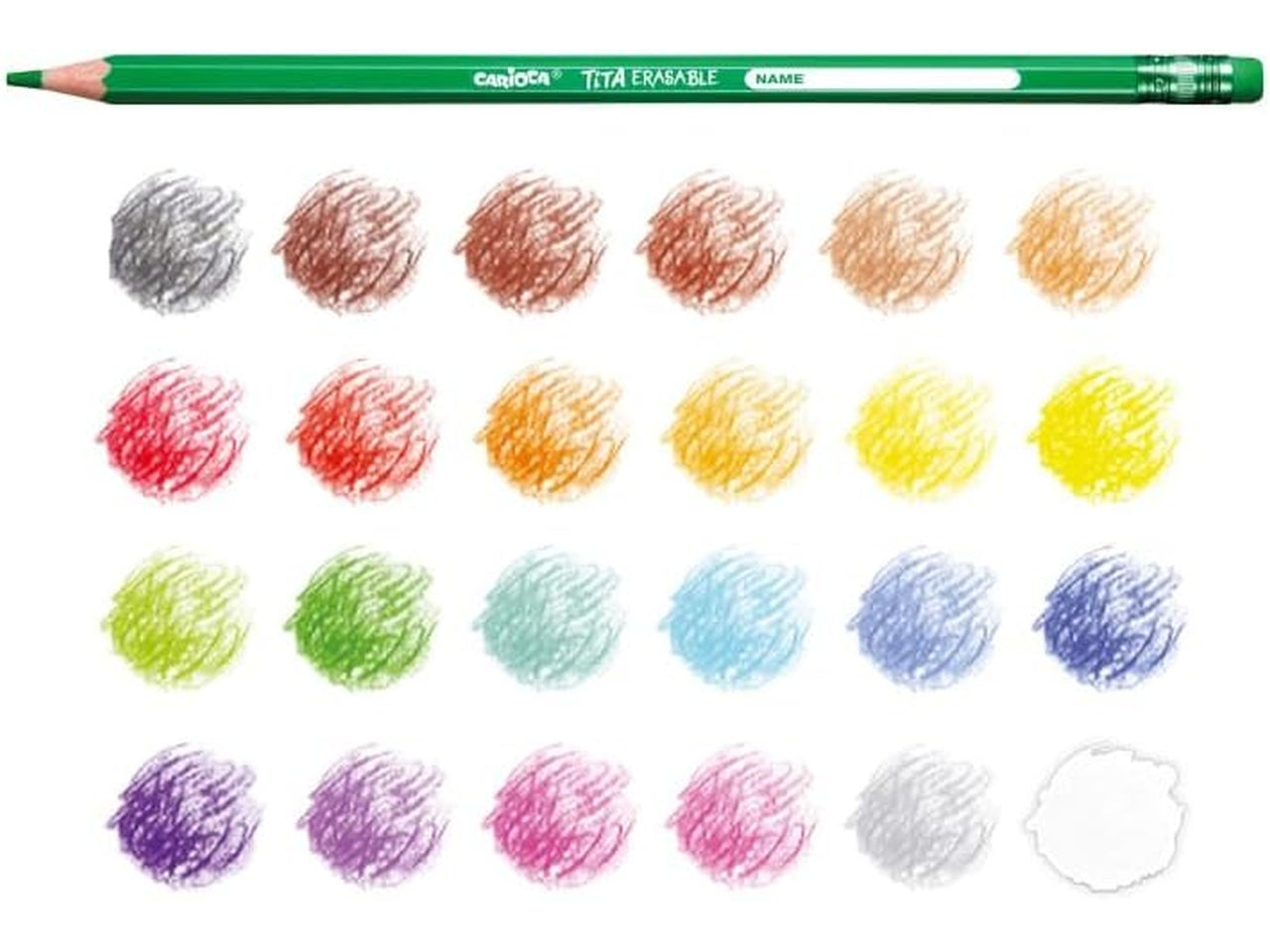 Pastelli cancellabili Carioca Tita Erasable, astuccio da 24 matite
