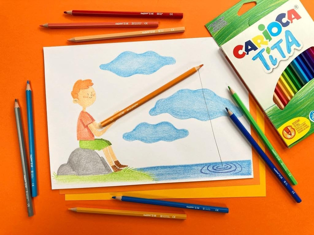 Pastelli cancellabili Carioca Tita Erasable, astucci da 12 matite colorate