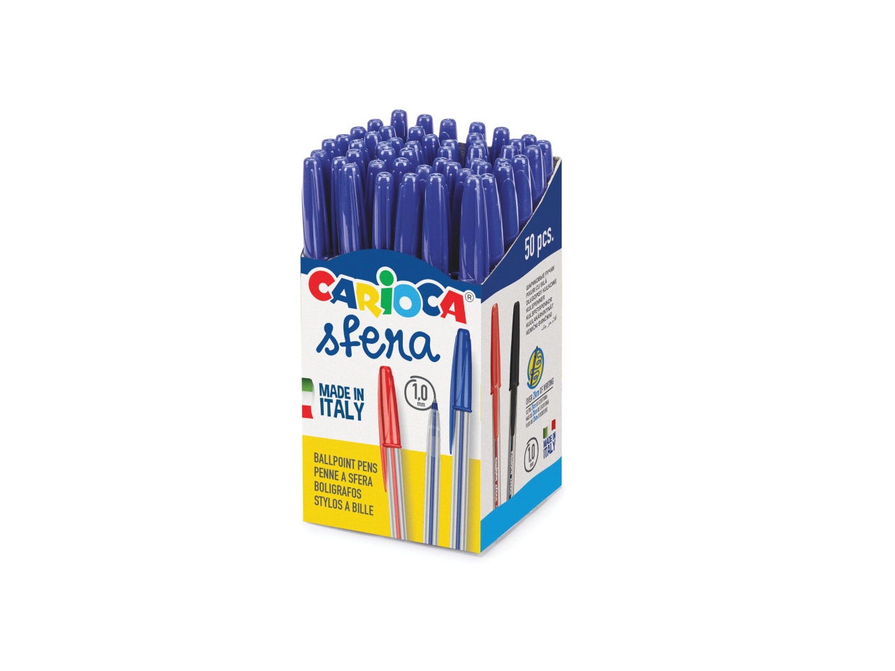 Penna Carioca Sfera Classic blu in confezione da 50 penne