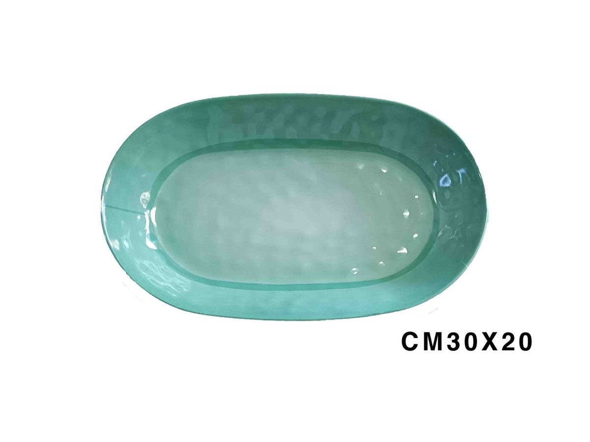 Vassoio ovale in melamina Unicolore 30x20cm in colori assortiti