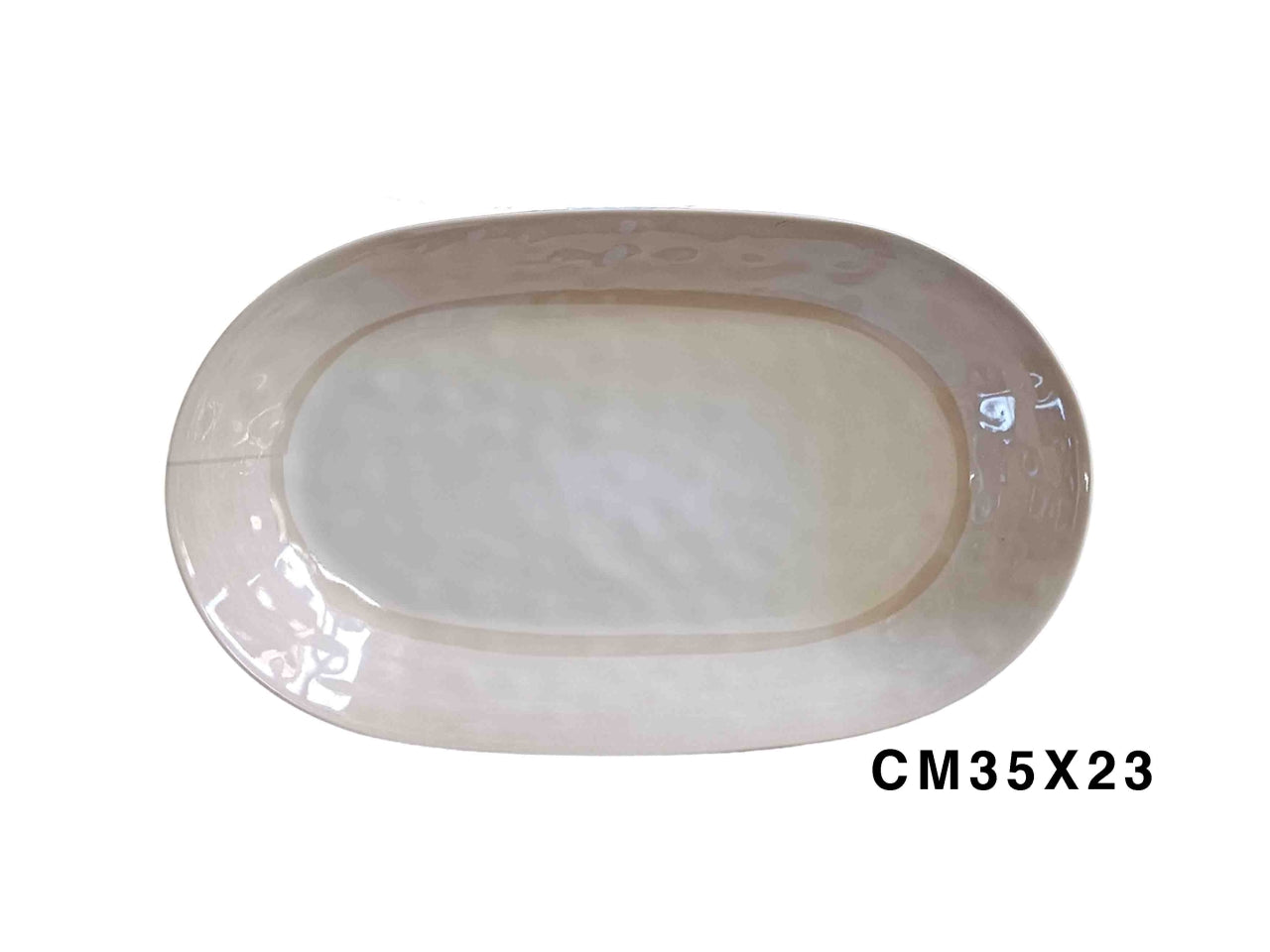 Vassoio ovale in melamina Unicolore 35x23cm in colori assortiti
