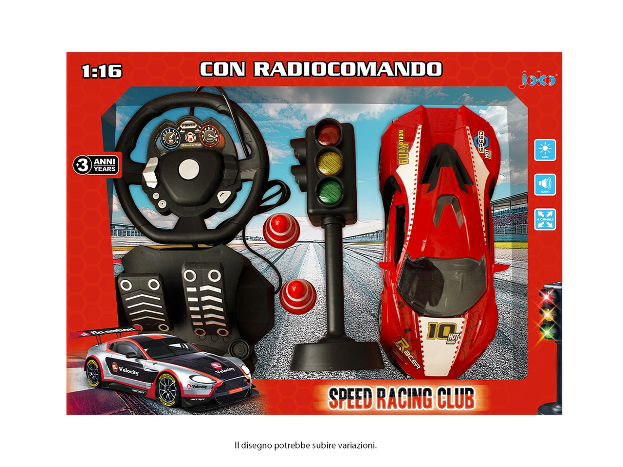 Macchina radiocomando scala 1:16 con accessori
