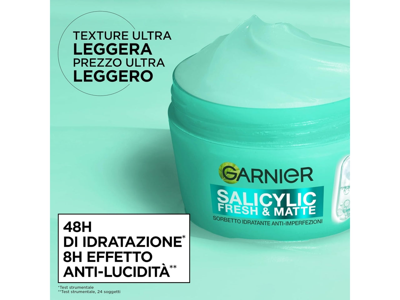 Garnier crema viso Salicylic Fresh&Matte sorbetto idratante anti-imperfezioni 85ml