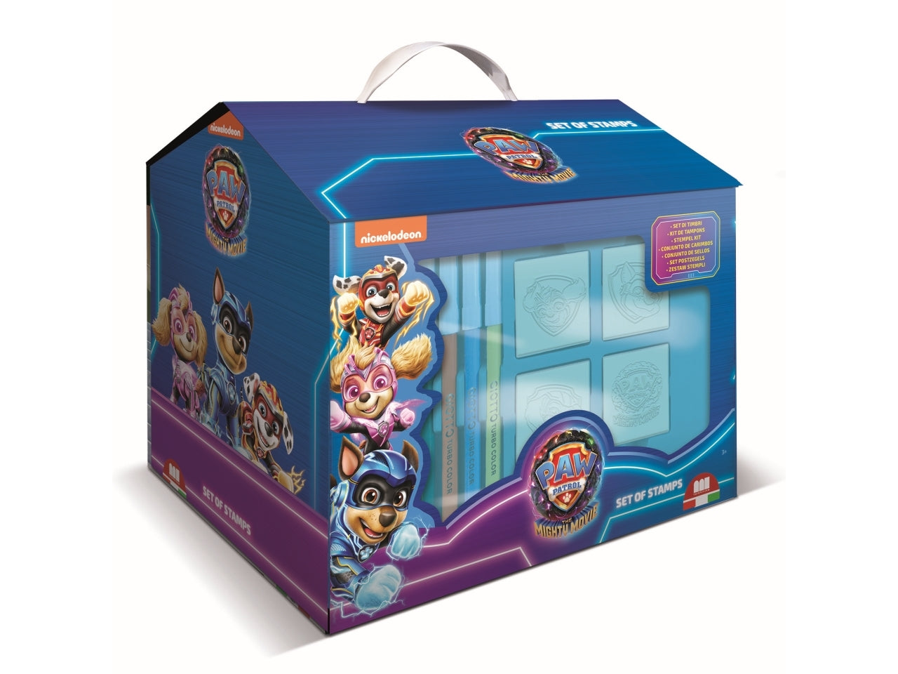 Paw patrol movie casetta con timbrini e colori