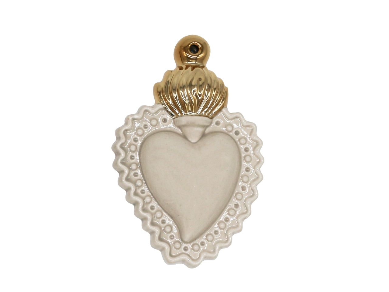 Cuore sacro 8,5cm beige