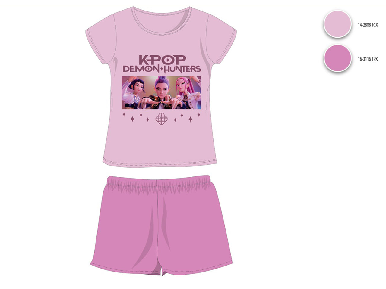 K-Pop set maglietta e pantaloncino, taglie dalla 4 alla 9/10anni $