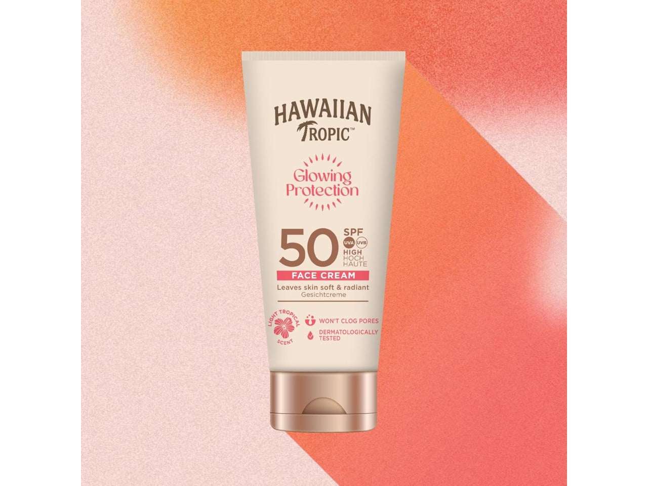 Hawaiian Glowing Protection crema viso SPF50, tubetto da 50ml $