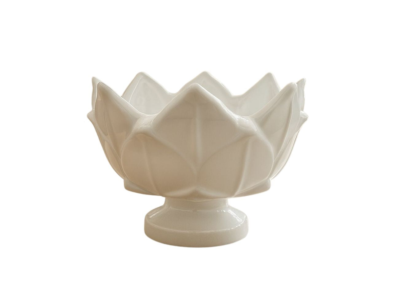 Alzata fiore 18cm bianca