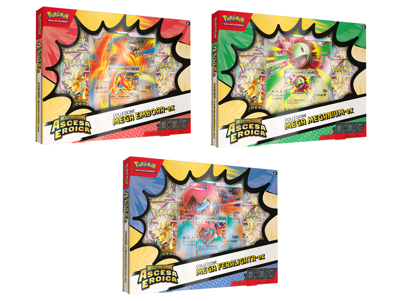 Pokemon M2.5 Col.Mega Emboar-EX, Mega Feraligatr-EX e Mega Mega.-Ex Â£